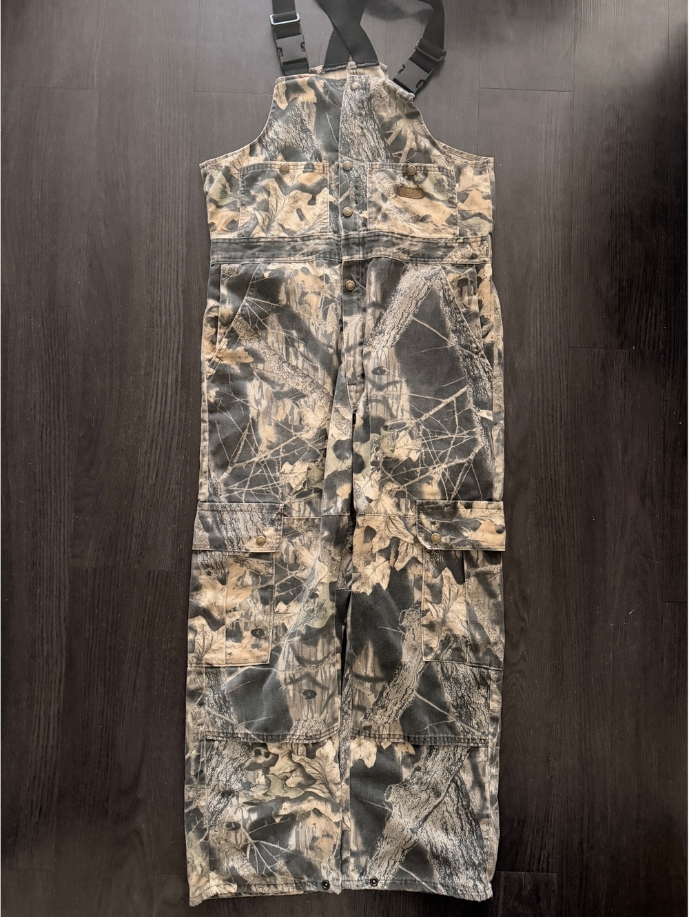 VTG 90s Made in USA Cabela's Mossy Oak Overalls M NWOT